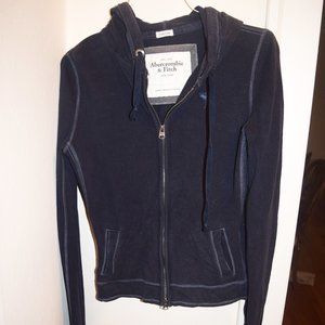 Abercrombie and Fitch women's navy blue zip-up